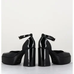 Best GARRICE LAB Babies à plateforme en cuir vernis - SQUARE NERO NOIR