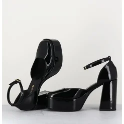Best GARRICE LAB Babies à plateforme en cuir vernis - SQUARE NERO NOIR