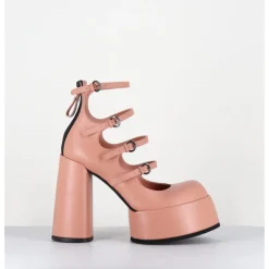 New PREMIATA Babies à plateforme multi-brides en cuir - M6631 GOTEBORG ROSA ROSE