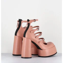 New PREMIATA Babies à plateforme multi-brides en cuir - M6631 GOTEBORG ROSA ROSE