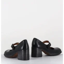 Hot MOMA Babies à talon en cuir - 47403 CRIS NERO NOIR