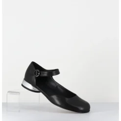 Hot GARRICE LAB Babies asymétrique en cuir petit talon argent - MANI2 FULAR NERO NOIR