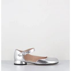 Best GARRICE LAB Babies asymétrique petit talon cuir craquelé - MANI1 CRAK O ARGENT