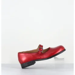 Discount MOMA Babies en cuir métallisé ligne japonisante - 45403L BON POMME ROUGE