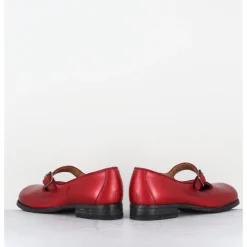 Discount MOMA Babies en cuir métallisé ligne japonisante - 45403L BON POMME ROUGE