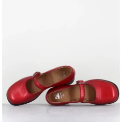Discount MOMA Babies en cuir métallisé ligne japonisante - 45403L BON POMME ROUGE
