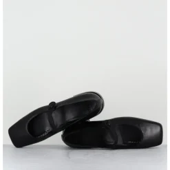 Online TO&CO Babies en cuir souple bout carré - JANE BLACK COWHIDE NOIR