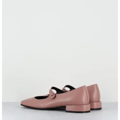 Outlet TO&CO Babies en cuir souple poudré à bout carré - JANE NATURAL COWHIDE ROSE