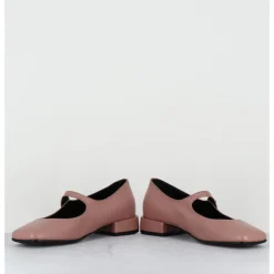 Outlet TO&CO Babies en cuir souple poudré à bout carré - JANE NATURAL COWHIDE ROSE