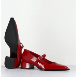 Discount GARRICE LAB Babies en cuir vernis bout pointu petit talon - INE71 VERNICE ROSSO ROUGE