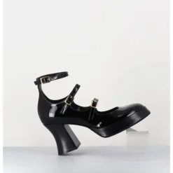 Hot GARRICE LAB Babies multi-brides à plateforme en cuir vernis - GALAN VERNICE NERO NOIR
