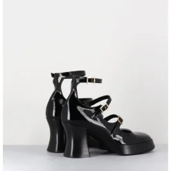 Hot GARRICE LAB Babies multi-brides à plateforme en cuir vernis - GALAN VERNICE NERO NOIR