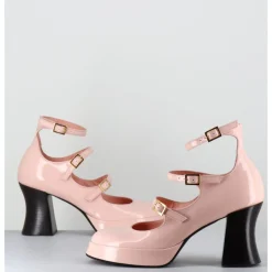 Online GARRICE LAB Babies multi-brides à plateforme en cuir vernis poudré - GALAN VERNICE ROSA ROSE