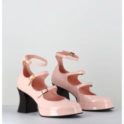 Online GARRICE LAB Babies multi-brides à plateforme en cuir vernis poudré - GALAN VERNICE ROSA ROSE