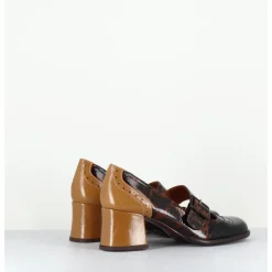 CHIE MIHARA Babies petit talon cuir effet vernis léopard multi - MEYKO MASERATI NEGRO