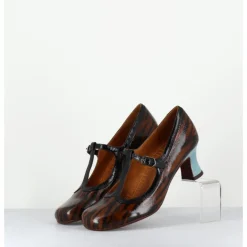 Best CHIE MIHARA Babies petit talon en cuir imprimé tigré - MYLKA TESLA CASTANO