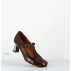 Best CHIE MIHARA Babies petit talon en cuir imprimé tigré - MYLKA TESLA CASTANO