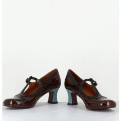 Best CHIE MIHARA Babies petit talon en cuir imprimé tigré - MYLKA TESLA CASTANO