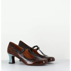 Best CHIE MIHARA Babies petit talon en cuir imprimé tigré - MYLKA TESLA CASTANO