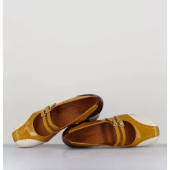 Sale CHIE MIHARA Babies petit talon look vintage vernis multi jaune - MAIME44 FERRARI SUN