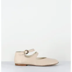 Clearance GARRICE LAB Babies plates forme ronde en cuir beige clair - ZIAMA BUFFY SAND