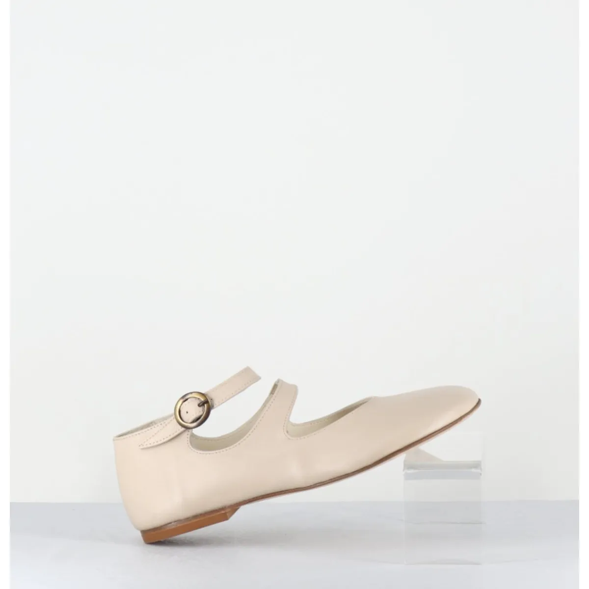 Clearance GARRICE LAB Babies plates forme ronde en cuir beige clair - ZIAMA BUFFY SAND