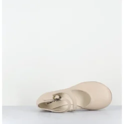 Clearance GARRICE LAB Babies plates forme ronde en cuir beige clair - ZIAMA BUFFY SAND