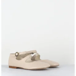 Clearance GARRICE LAB Babies plates forme ronde en cuir beige clair - ZIAMA BUFFY SAND