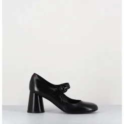 Online HALMANERA Babies rétro à talon en cuir - ACE22 GLAZE NERO NOIR