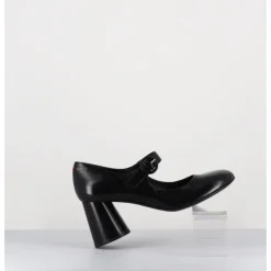 Online HALMANERA Babies rétro à talon en cuir - ACE22 GLAZE NERO NOIR