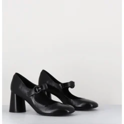 Online HALMANERA Babies rétro à talon en cuir - ACE22 GLAZE NERO NOIR