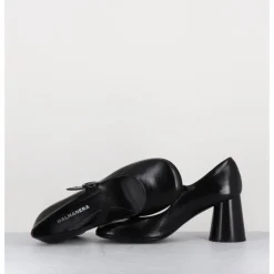 Online HALMANERA Babies rétro à talon en cuir - ACE22 GLAZE NERO NOIR