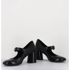 Online HALMANERA Babies rétro à talon en cuir - ACE22 GLAZE NERO NOIR