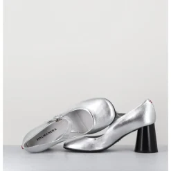 Clearance HALMANERA Babies rétro à talon en cuir é - ACE22 METAL O ARGENT