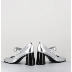 Clearance HALMANERA Babies rétro à talon en cuir é - ACE22 METAL O ARGENT