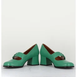 Discount CHIE MIHARA Babies rétro en cuir petit talon - MIKO GREEN VERT