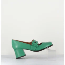 Discount CHIE MIHARA Babies rétro en cuir petit talon - MIKO GREEN VERT