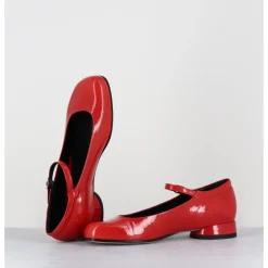 Hot GARRICE LAB Babies 60s petit talon en cuir vernis - LIGAT1 CINDY ROSSO ROUGE