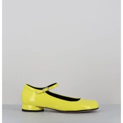 GARRICE LAB Babies 60s petit talon en cuir vernis - LIGAT2 CINDY BUTTERCUP JAUNE