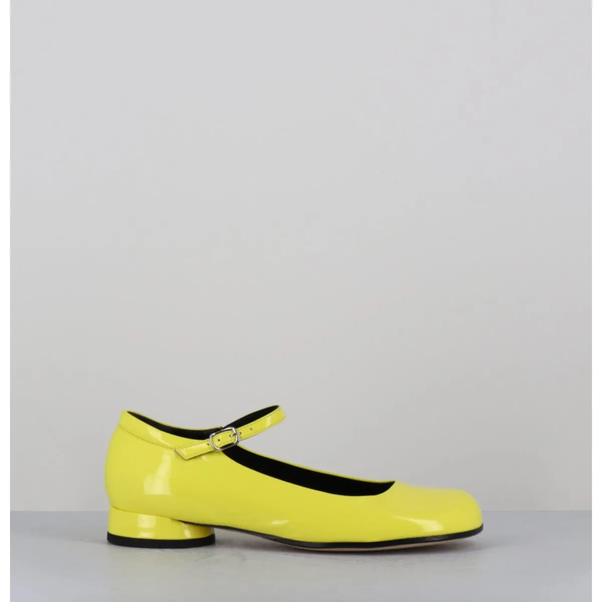 GARRICE LAB Babies 60s petit talon en cuir vernis - LIGAT2 CINDY BUTTERCUP JAUNE