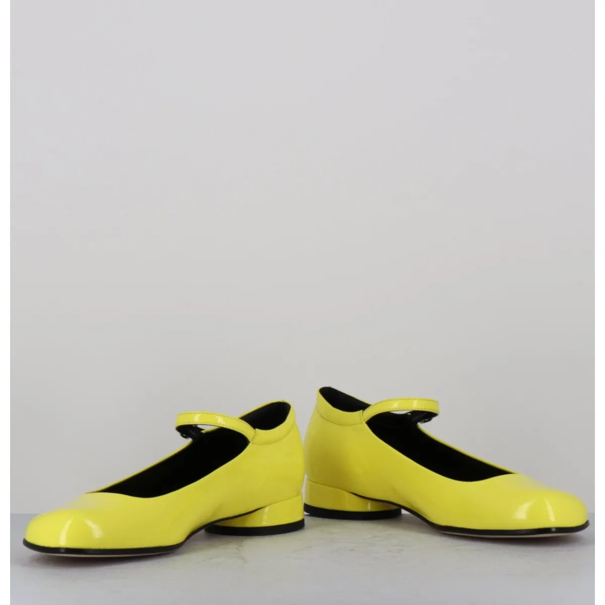 GARRICE LAB Babies 60s petit talon en cuir vernis - LIGAT2 CINDY BUTTERCUP JAUNE