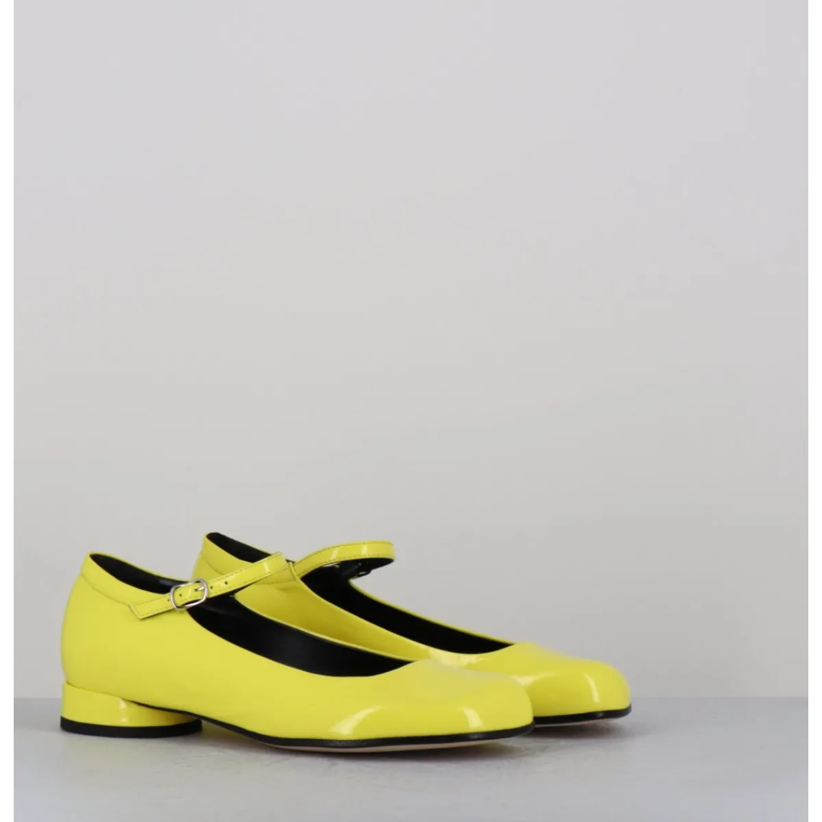 GARRICE LAB Babies 60s petit talon en cuir vernis - LIGAT2 CINDY BUTTERCUP JAUNE