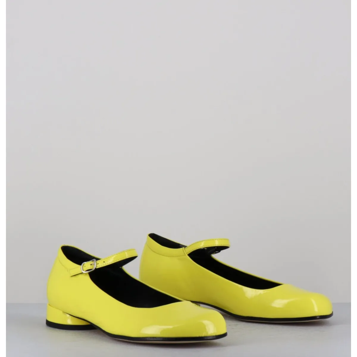 GARRICE LAB Babies 60s petit talon en cuir vernis - LIGAT2 CINDY BUTTERCUP JAUNE