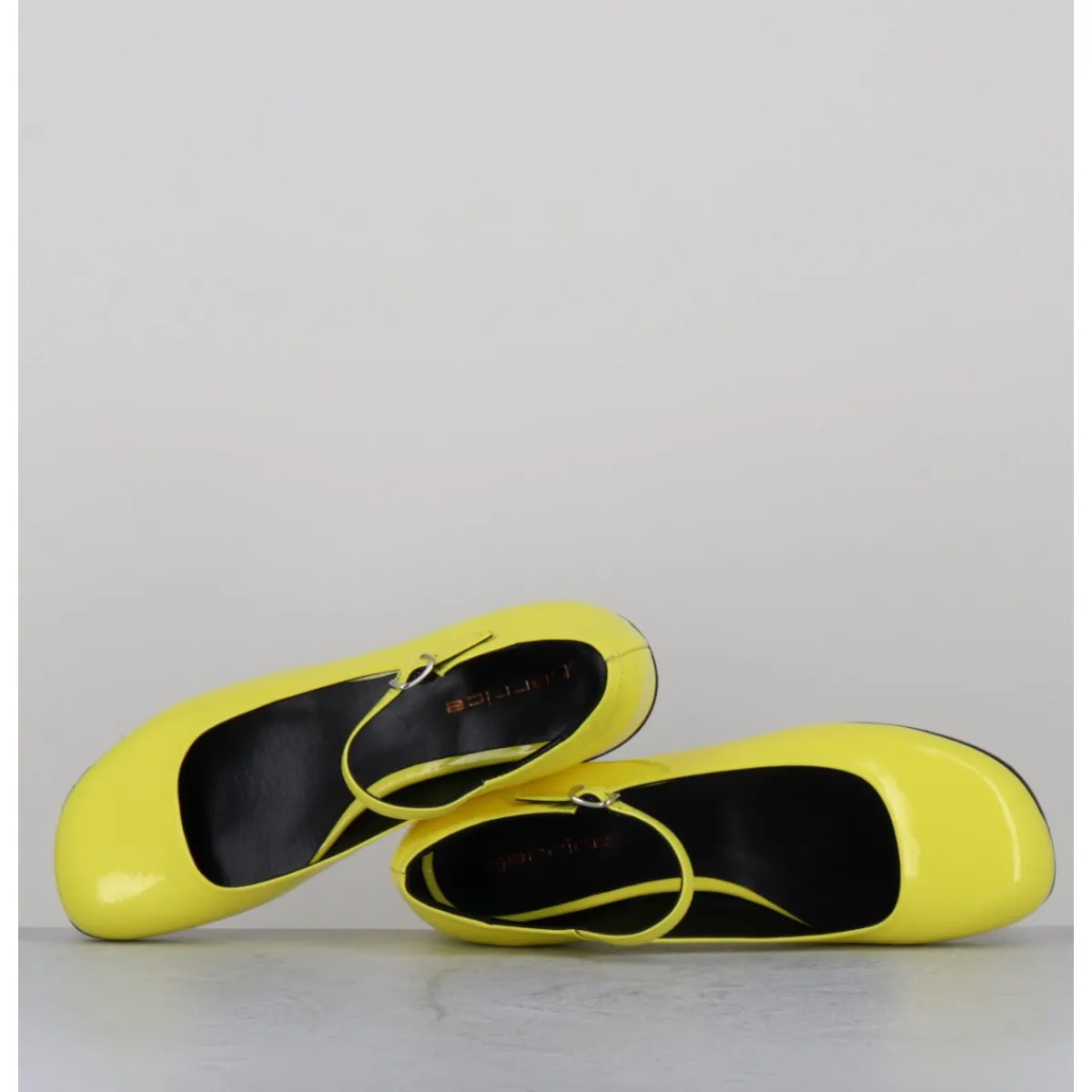 GARRICE LAB Babies 60s petit talon en cuir vernis - LIGAT2 CINDY BUTTERCUP JAUNE