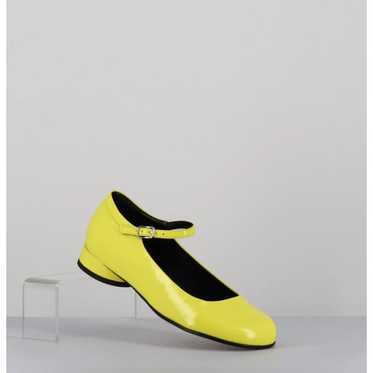 GARRICE LAB Babies 60s petit talon en cuir vernis - LIGAT2 CINDY BUTTERCUP JAUNE