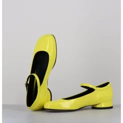 GARRICE LAB Babies 60s petit talon en cuir vernis - LIGAT2 CINDY BUTTERCUP JAUNE