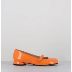 Best GARRICE LAB Babies 60s petit talon en cuir vernis - MASAI CINDY ALBICOCCA ORANGE