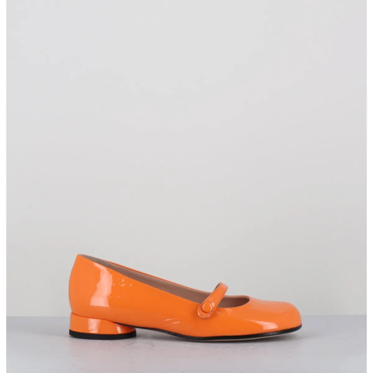 Best GARRICE LAB Babies 60s petit talon en cuir vernis - MASAI CINDY ALBICOCCA ORANGE