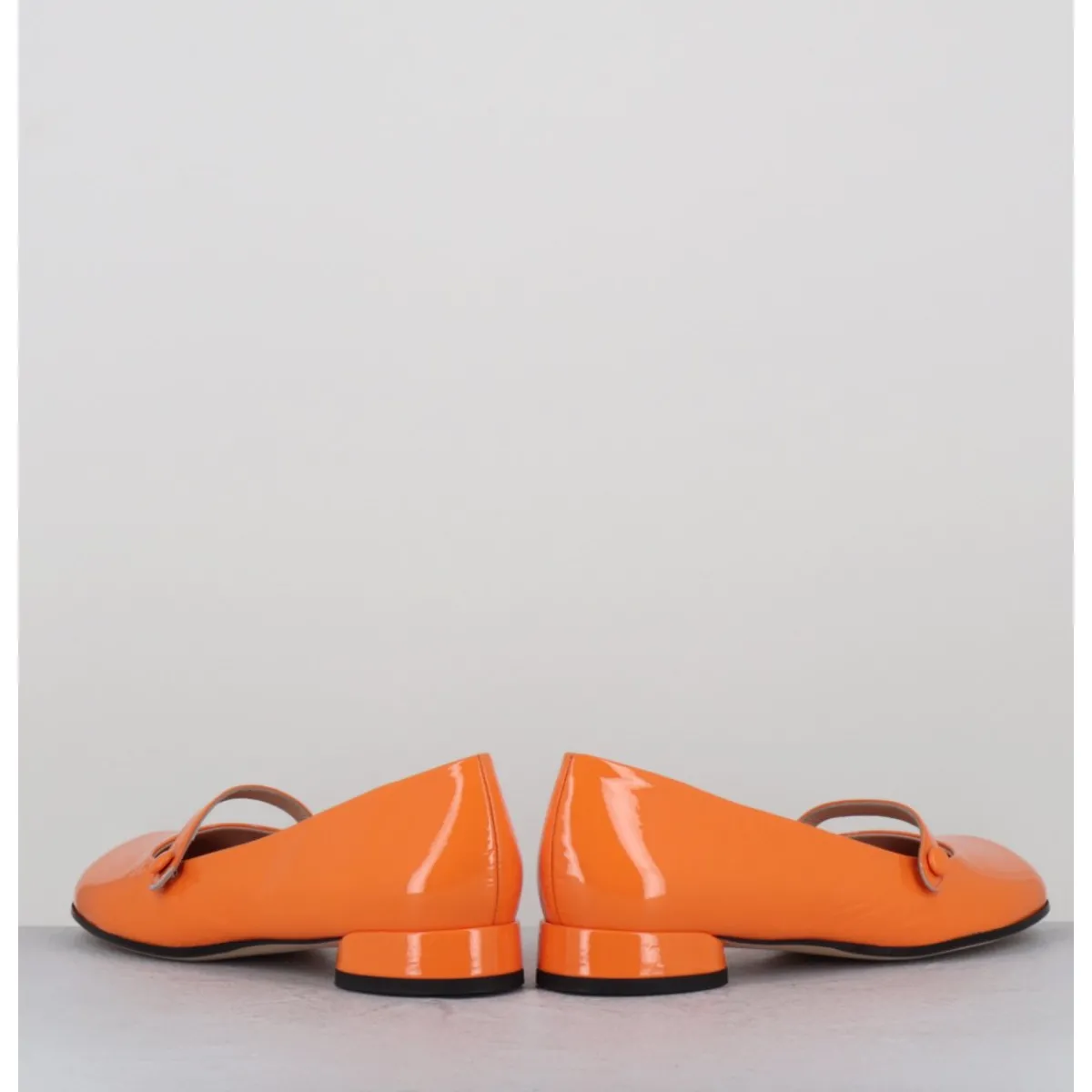 Best GARRICE LAB Babies 60s petit talon en cuir vernis - MASAI CINDY ALBICOCCA ORANGE