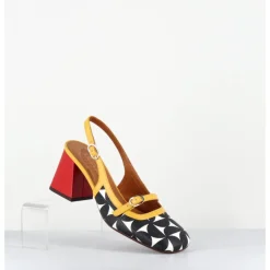 Online CHIE MIHARA Babies slingback motif psychédélique talon rouge - SUNAMI SOFTY SUN